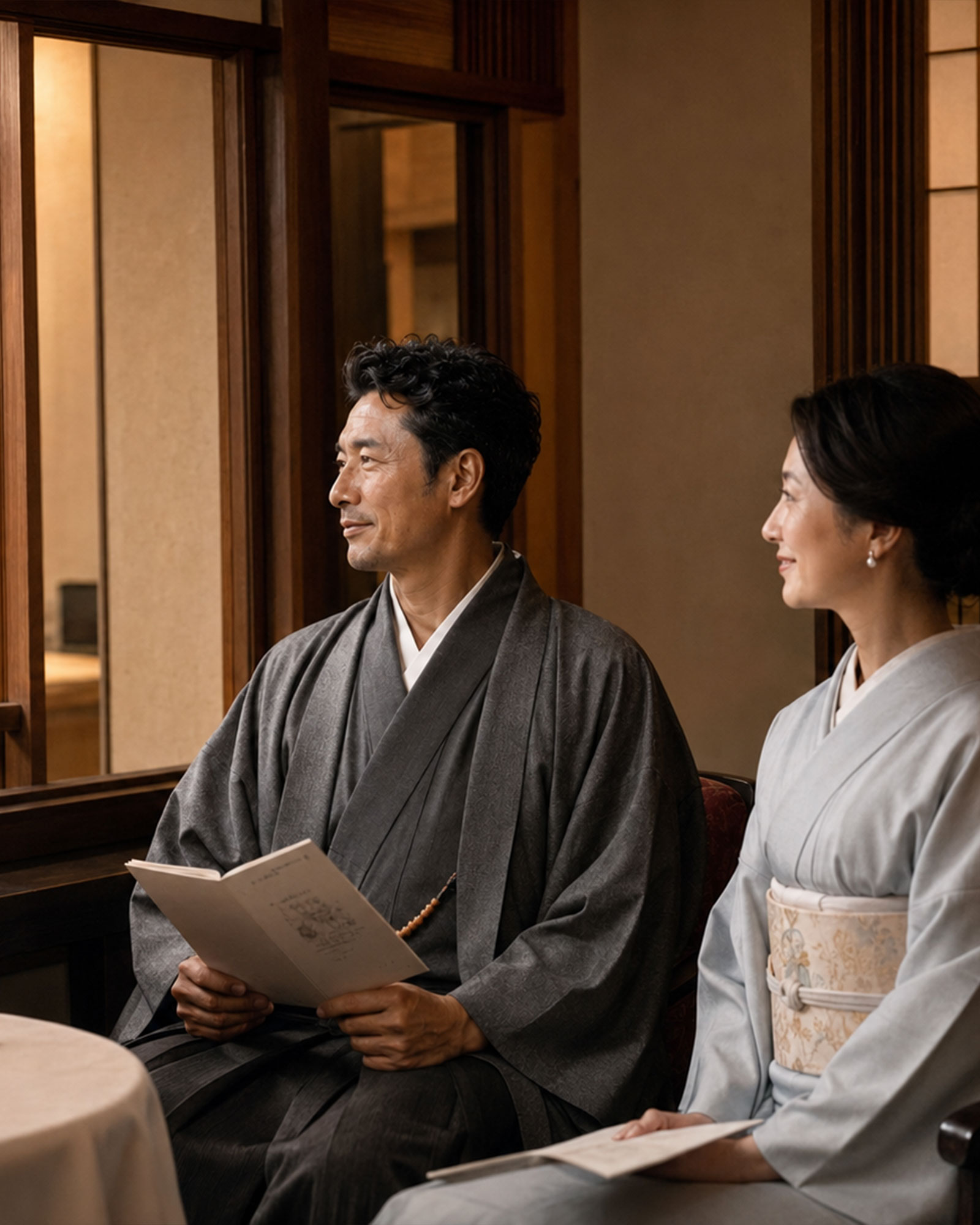 会食・観劇での栄時の着用シーン